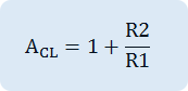 A_CL=1+R2/R1