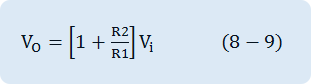V_O=[1+R2/R1] V_i