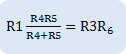 (R3 Connecting) Formula R1 R4R5/(R4+R5)=R3R_6 (R4=Rx)