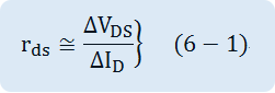 r_ds≅├ 〖∆V〗_DS/〖∆I〗_D } 