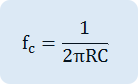 f_c=1/2πRC